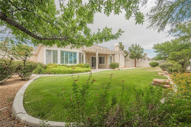1100 Cypress Ridge Ln, Las Vegas, NV 89144 - back of property featuring a pergola, stucco siding, and a patio area