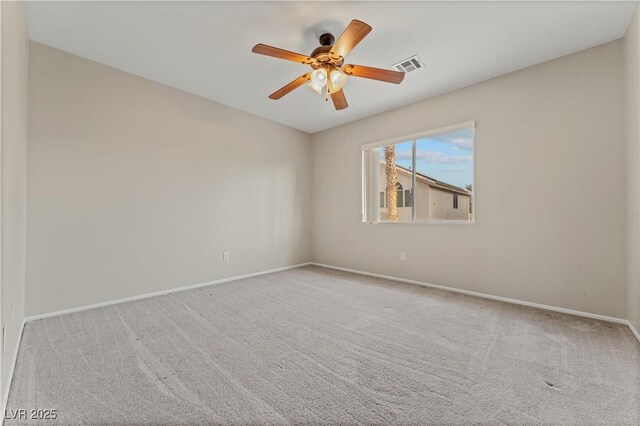 1287 Dove Tree Ct, Henderson, NV 89014 - unfurnished room featuring a ceiling fan, carpet flooring, visible vents, and baseboards