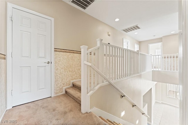 1287 Dove Tree Ct, Henderson, NV 89014 - stairs with visible vents and carpet floors