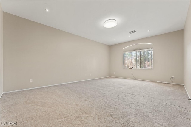 1287 Dove Tree Ct, Henderson, NV 89014 - spare room featuring light carpet, baseboards, visible vents, and recessed lighting