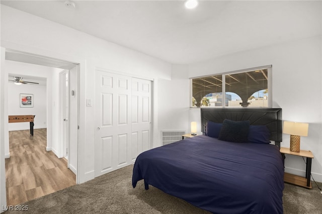 3208 Alcoa Ave, Las Vegas, NV 89102 - bedroom featuring baseboards, a closet, and visible vents