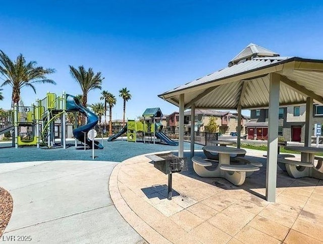 surrounding community with a gazebo and playground community