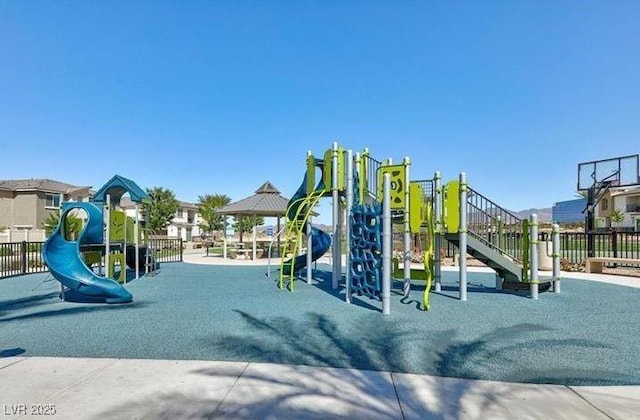 community playground with fence