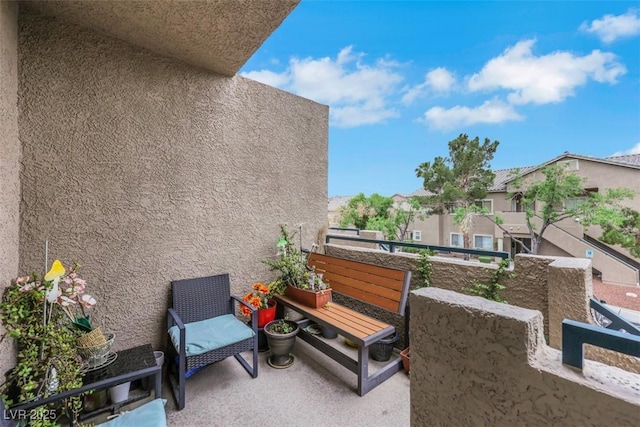 balcony with a residential view