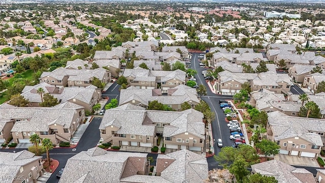 bird's eye view with a residential view