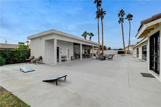 view of patio with a fenced backyard