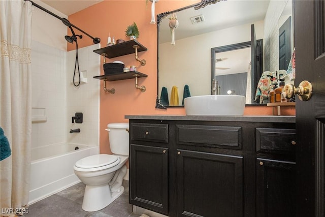 10403 Fancy Fern St, Las Vegas, NV 89183 - full bathroom with toilet, shower / bathtub combination with curtain, and vanity