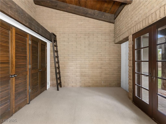 interior space with french doors