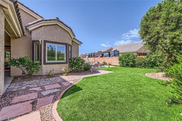view of yard with a patio area