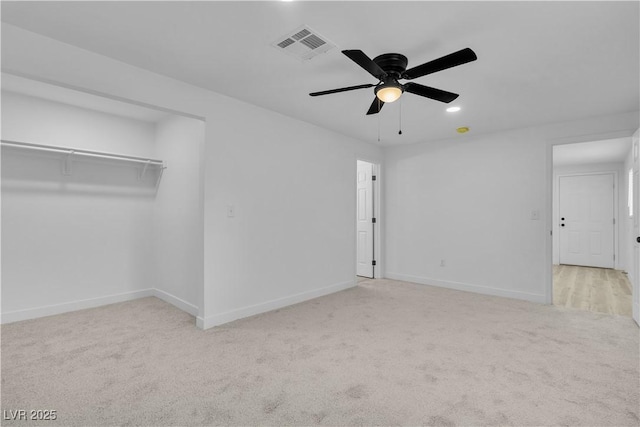 617 Stanford St, Las Vegas, NV 89107 - unfurnished bedroom featuring visible vents, recessed lighting, carpet floors, a ceiling fan, and baseboards