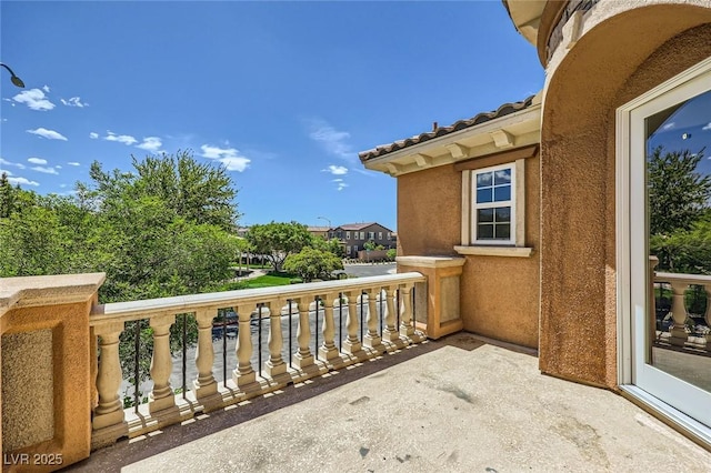 view of balcony