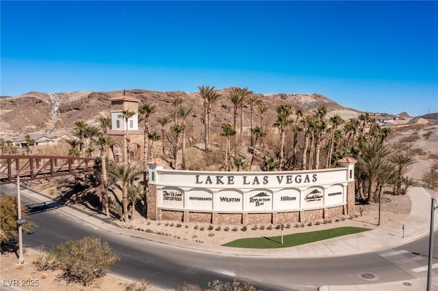 53 Falling Ridge Ln, Henderson, NV 89011 - community sign featuring a mountain view