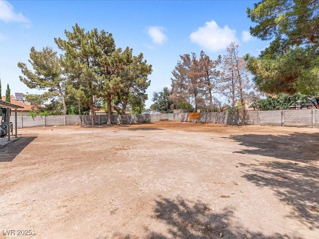 view of fenced backyard