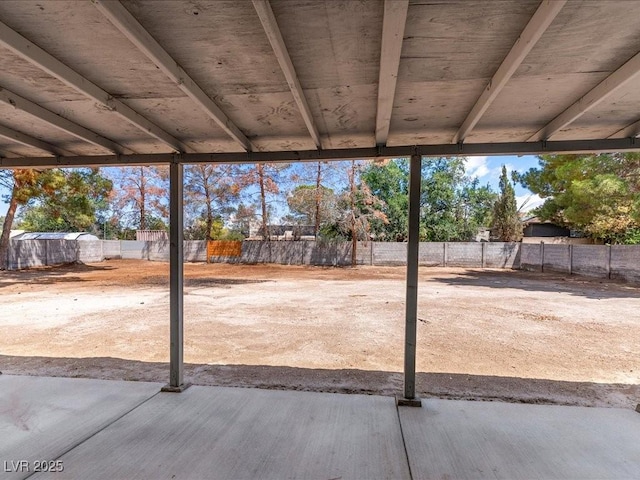 view of patio with a fenced backyard