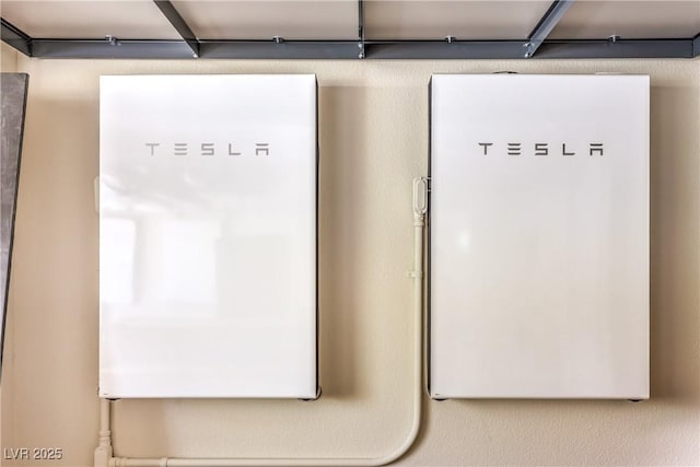 detailed view of wall-mounted power storage