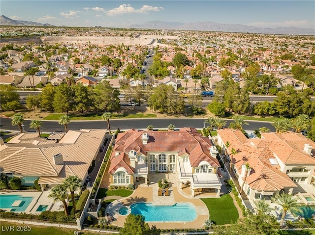 35 Ventana Canyon Dr, Las Vegas, NV 89113 - drone / aerial view with a mountain view and a residential view