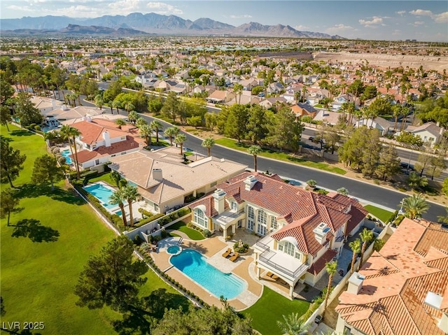 35 Ventana Canyon Dr, Las Vegas, NV 89113 - drone / aerial view featuring a mountain view and a residential view