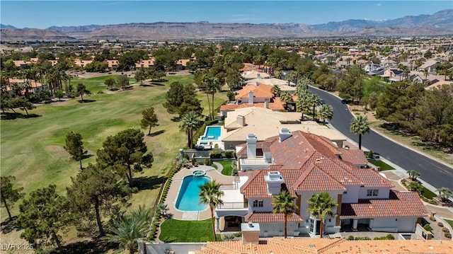 35 Ventana Canyon Dr, Las Vegas, NV 89113 - aerial view with a mountain view, view of golf course, and a residential view