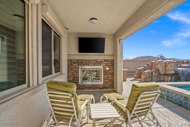 balcony featuring a patio