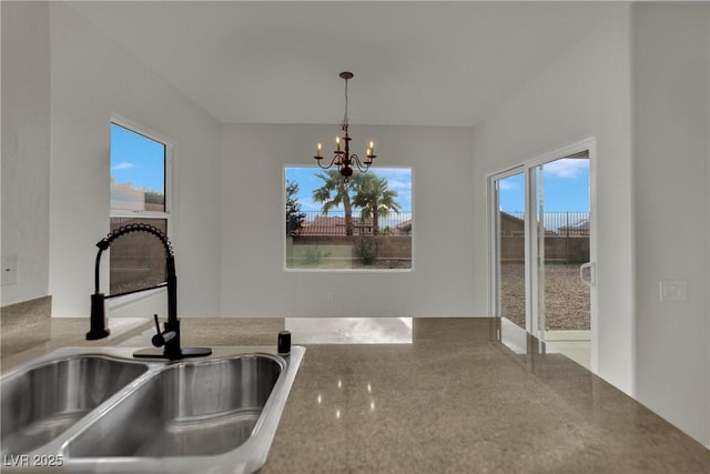2749 Invermark St, Henderson, NV 89044 - kitchen with a chandelier and pendant lighting