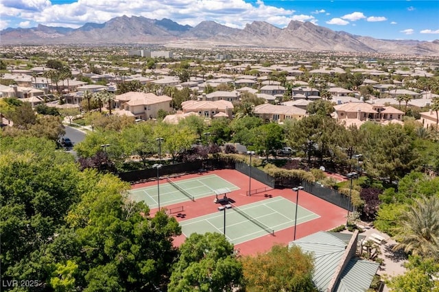9501 Balatta Canyon Ct, Las Vegas, NV 89144 - birds eye view of property with a mountain view