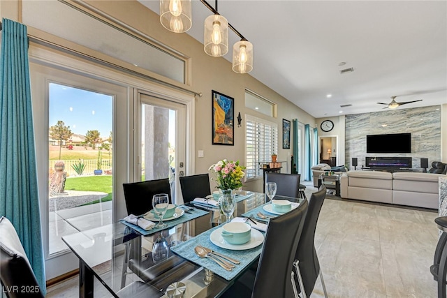 2625 Youngdale Dr, Las Vegas, NV 89134 - dining space featuring ceiling fan