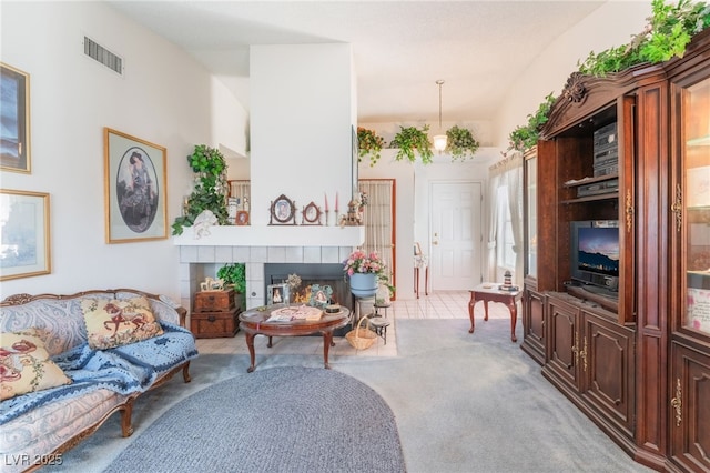 7617 Sea Cliff Way, Las Vegas, NV 89128 - living room with carpet floors
