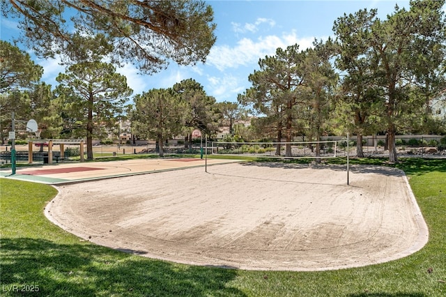7617 Sea Cliff Way, Las Vegas, NV 89128 - view of home's community featuring a yard, volleyball court, and community basketball court