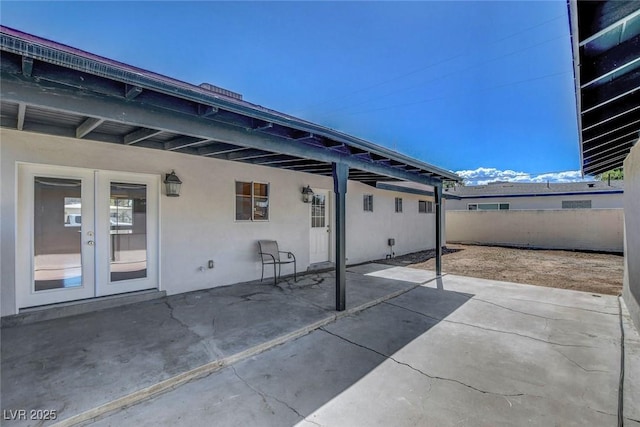 819 Bracken Ave, Las Vegas, NV 89104 - view of patio / terrace featuring fence and french doors
