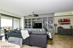 9101 Alta Dr Unit 507, Las Vegas, NV 89145 - living room featuring ceiling fan