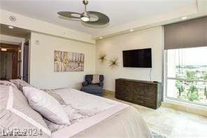 9101 Alta Dr Unit 507, Las Vegas, NV 89145 - bedroom featuring recessed lighting and ceiling fan