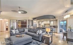 9101 Alta Dr Unit 507, Las Vegas, NV 89145 - living room featuring ceiling fan