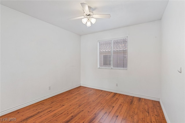 4517 Rodman Dr, Las Vegas, NV 89130 - spare room featuring wood-type flooring, baseboards, and a ceiling fan