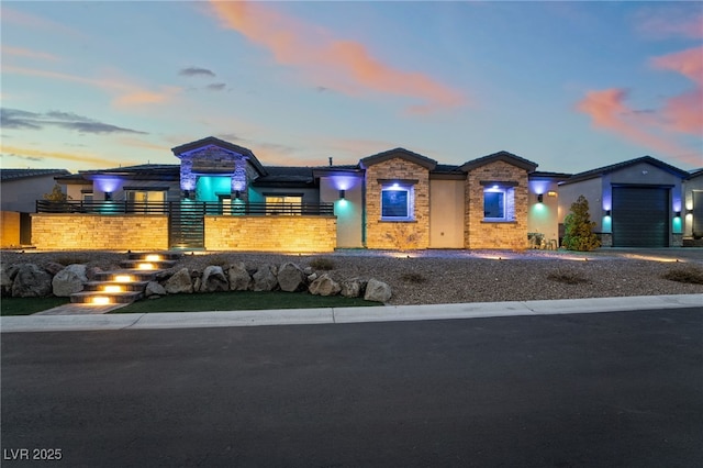 5865 Alice Landing Ct, Las Vegas, NV 89149 - single story home with a garage and stone siding