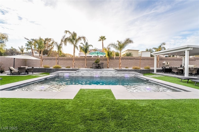 5865 Alice Landing Ct, Las Vegas, NV 89149 - view of pool with outdoor dining space and a patio area