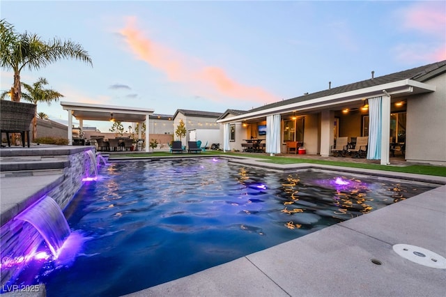 5865 Alice Landing Ct, Las Vegas, NV 89149 - view of swimming pool featuring a patio and outdoor dining space