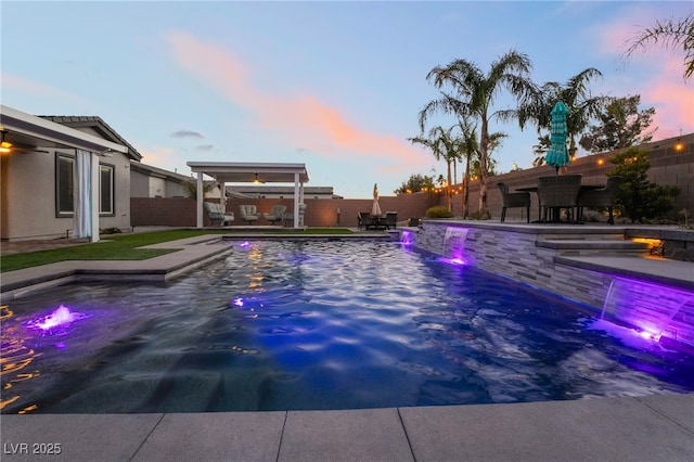 5865 Alice Landing Ct, Las Vegas, NV 89149 - view of swimming pool with a fenced backyard and a patio area