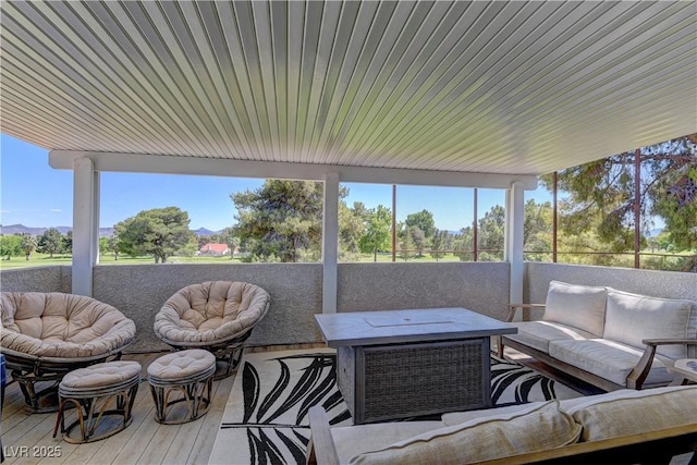893 Fairway Dr, Boulder City, NV 89005 - view of patio / terrace featuring an outdoor hangout area