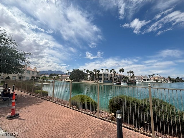 water view with fence