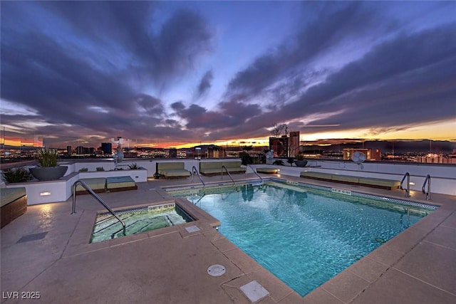 150 Las Vegas Blvd Unit 1608, Las Vegas, NV 89101 - swimming pool with an in-ground hot tub and a patio area