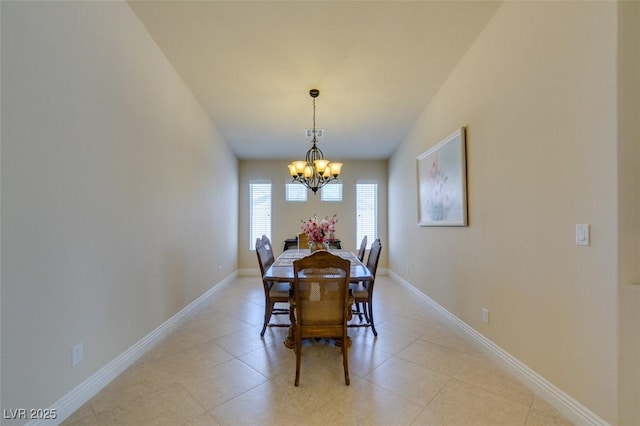 9524 Tyler Rose St, Las Vegas, NV 89178 - dining room with a chandelier and baseboards