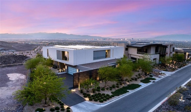 13 Rockstream Dr, Henderson, NV 89012 - aerial view at dusk of a mountain view
