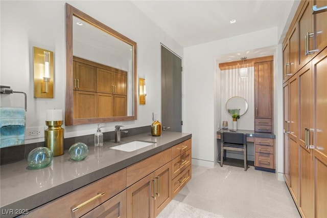 bathroom featuring vanity