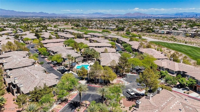701 Peachy Canyon Cir Unit 201, Las Vegas, NV 89144 - aerial perspective of suburban area with mountains and a golf course