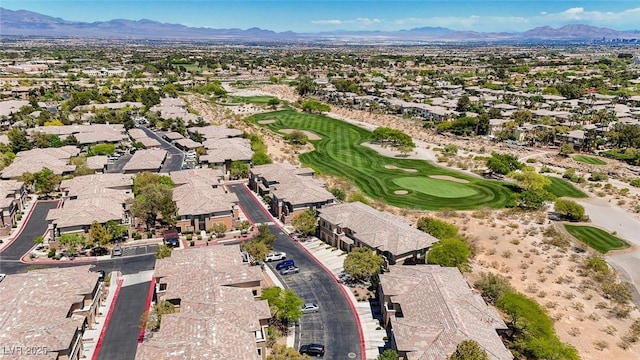 701 Peachy Canyon Cir Unit 201, Las Vegas, NV 89144 - aerial overview of property's location with a golf course, mountains, and nearby suburban area