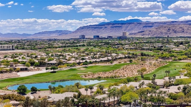 701 Peachy Canyon Cir Unit 201, Las Vegas, NV 89144 - aerial view of a golf course and a water and mountain view