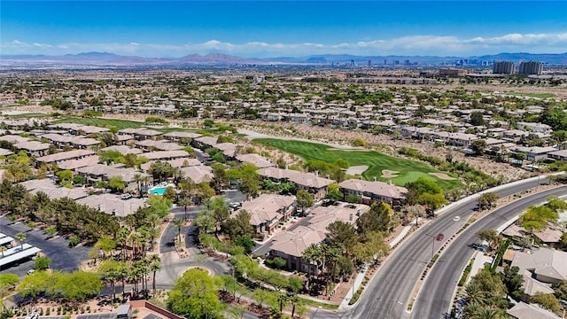 701 Peachy Canyon Cir Unit 201, Las Vegas, NV 89144 - aerial perspective of suburban area with a mountainous background and a golf course