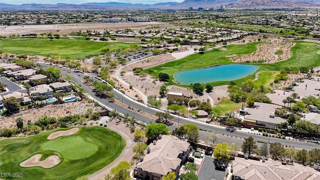 701 Peachy Canyon Cir Unit 201, Las Vegas, NV 89144 - aerial view of residential area featuring a golf club and a water and mountain view