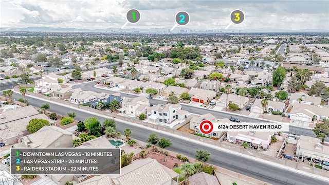 aerial view of residential area