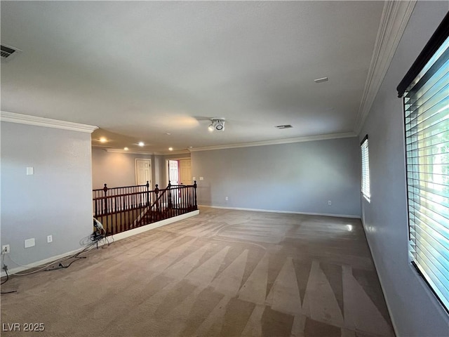 2112 Merganser Ct, North Las Vegas, NV 89084 - carpeted spare room with ornamental molding, baseboards, and recessed lighting